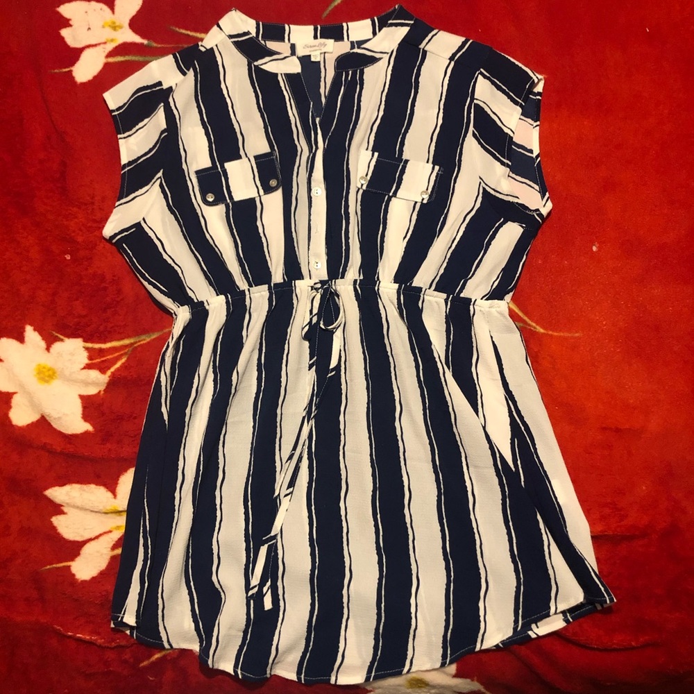 Striped maternity blouse size M